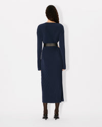 Sun-Ray Pleats Long Dress
