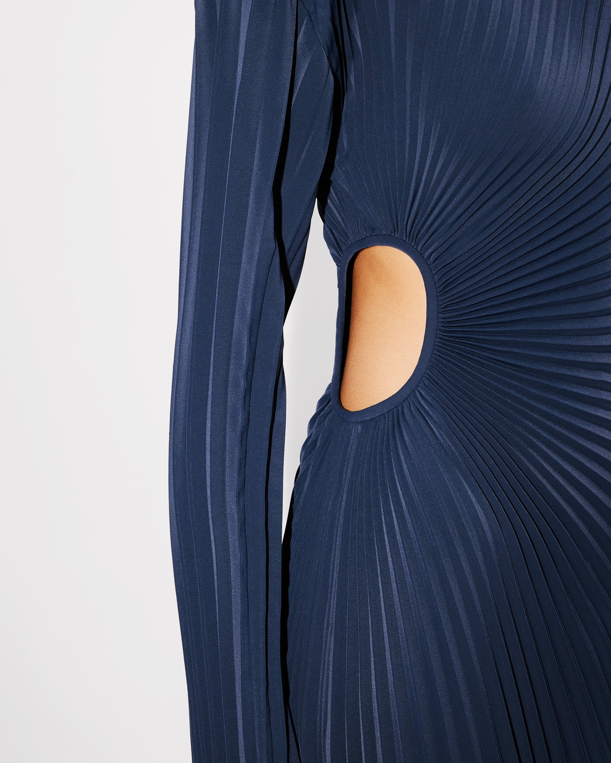 Sun-Ray Pleats Long Dress