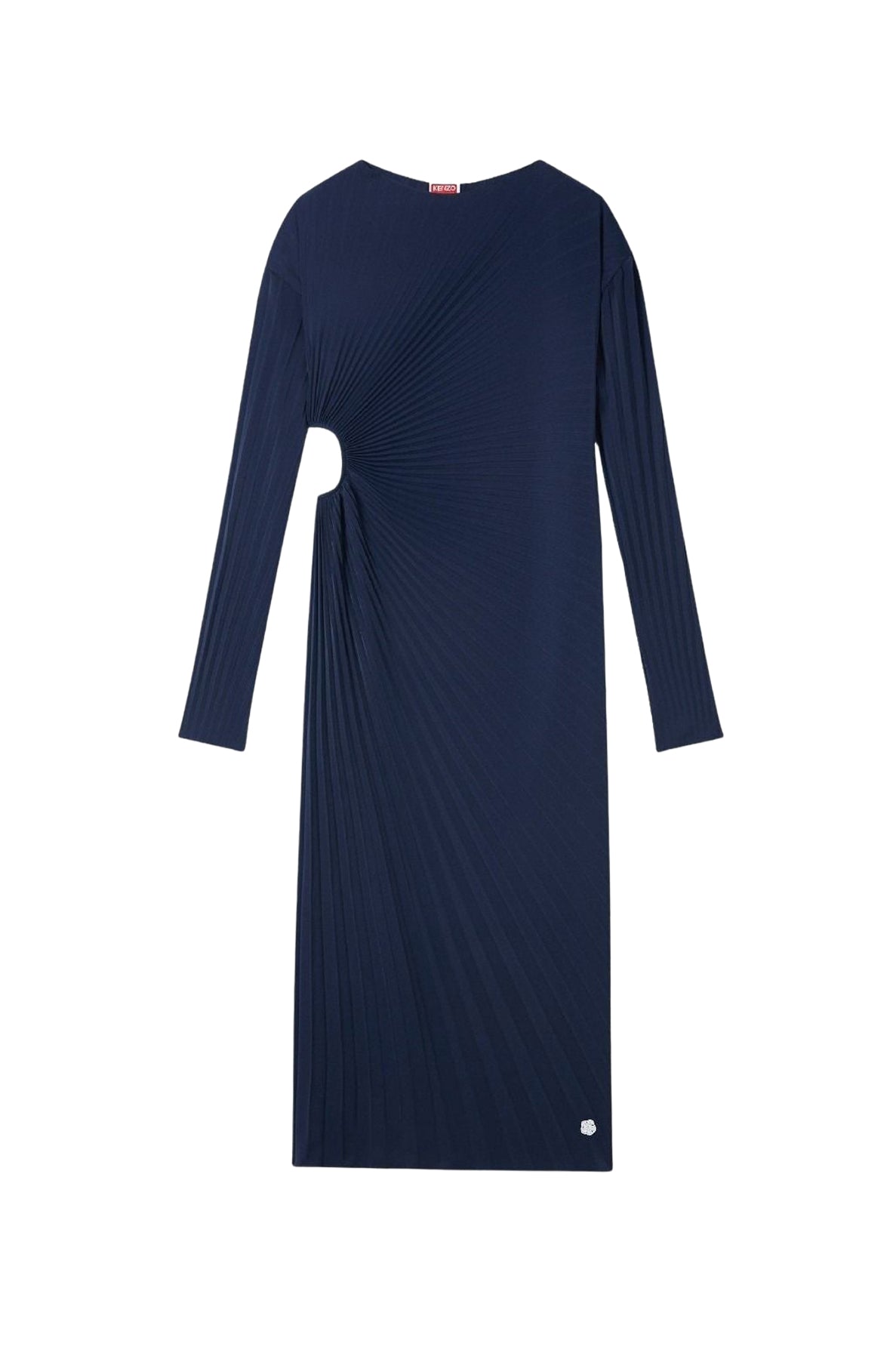 Robe longue en plissé soleil - Blue Black