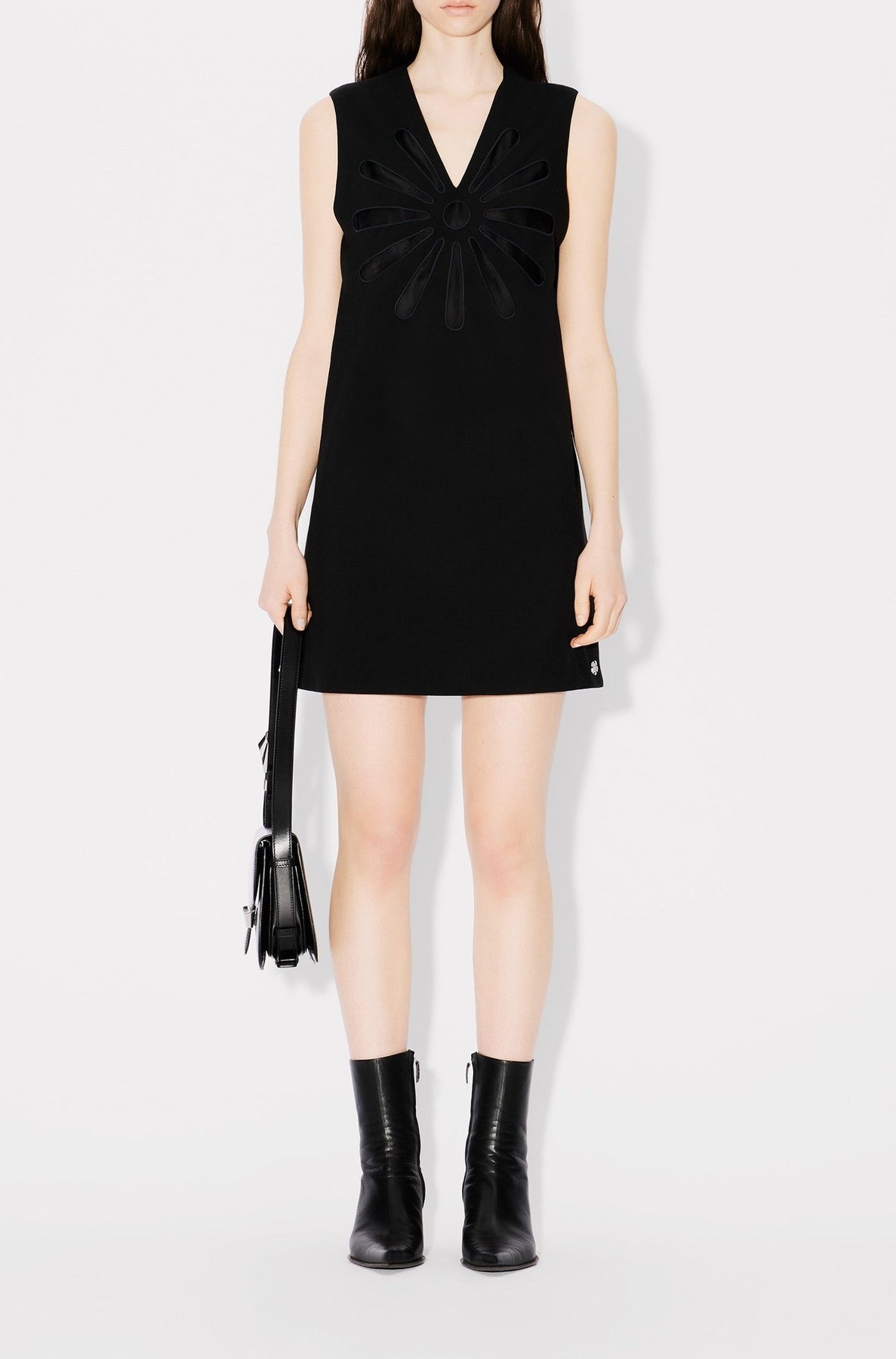 Robe Kenzo Marguerite en laine - Black