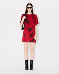 Weave Devore T-Shirt Dress