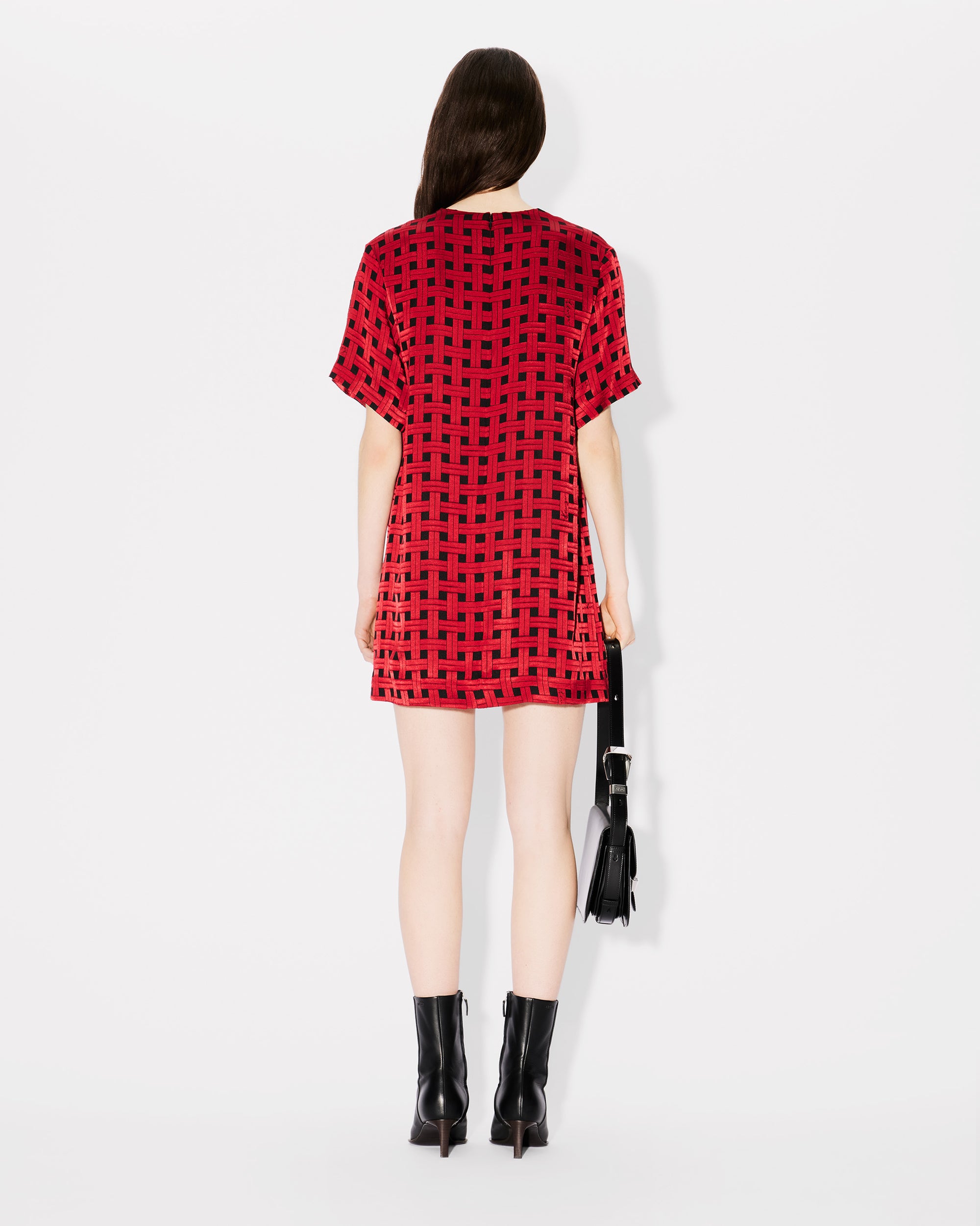 Weave Devore T-Shirt Dress