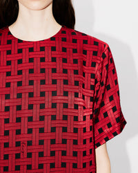 Weave Devore T-Shirt Dress