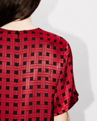 Weave Devore T-Shirt Dress