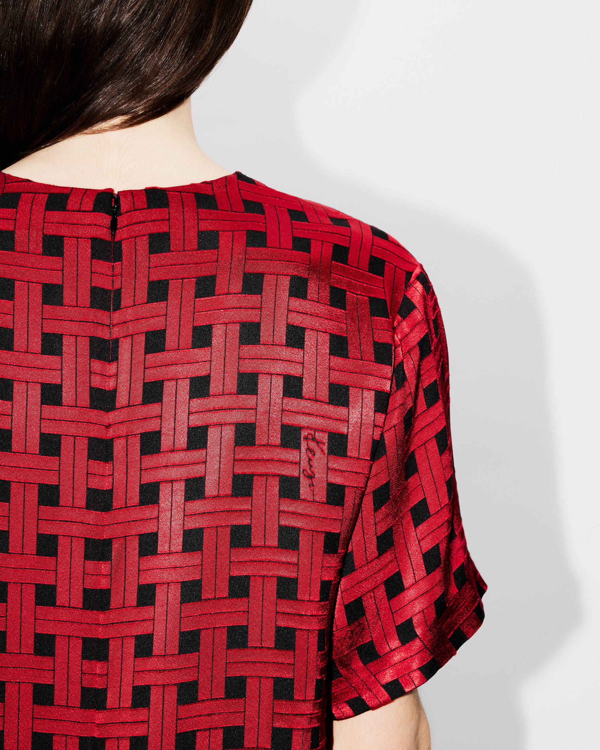 Weave Devore T-Shirt Dress