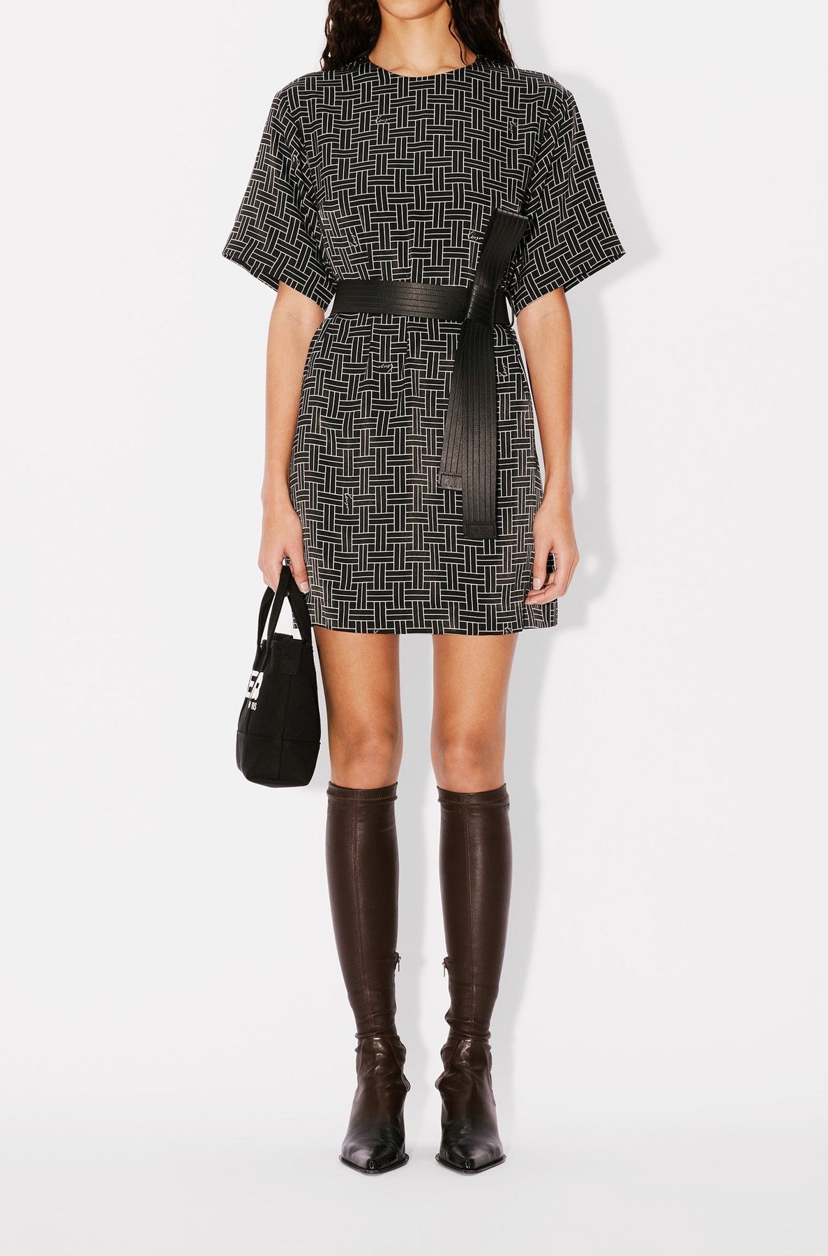 Robe T-shirt Kenzo Weave - Black