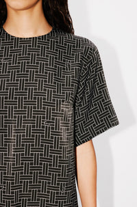 Robe T-shirt Kenzo Weave - Black