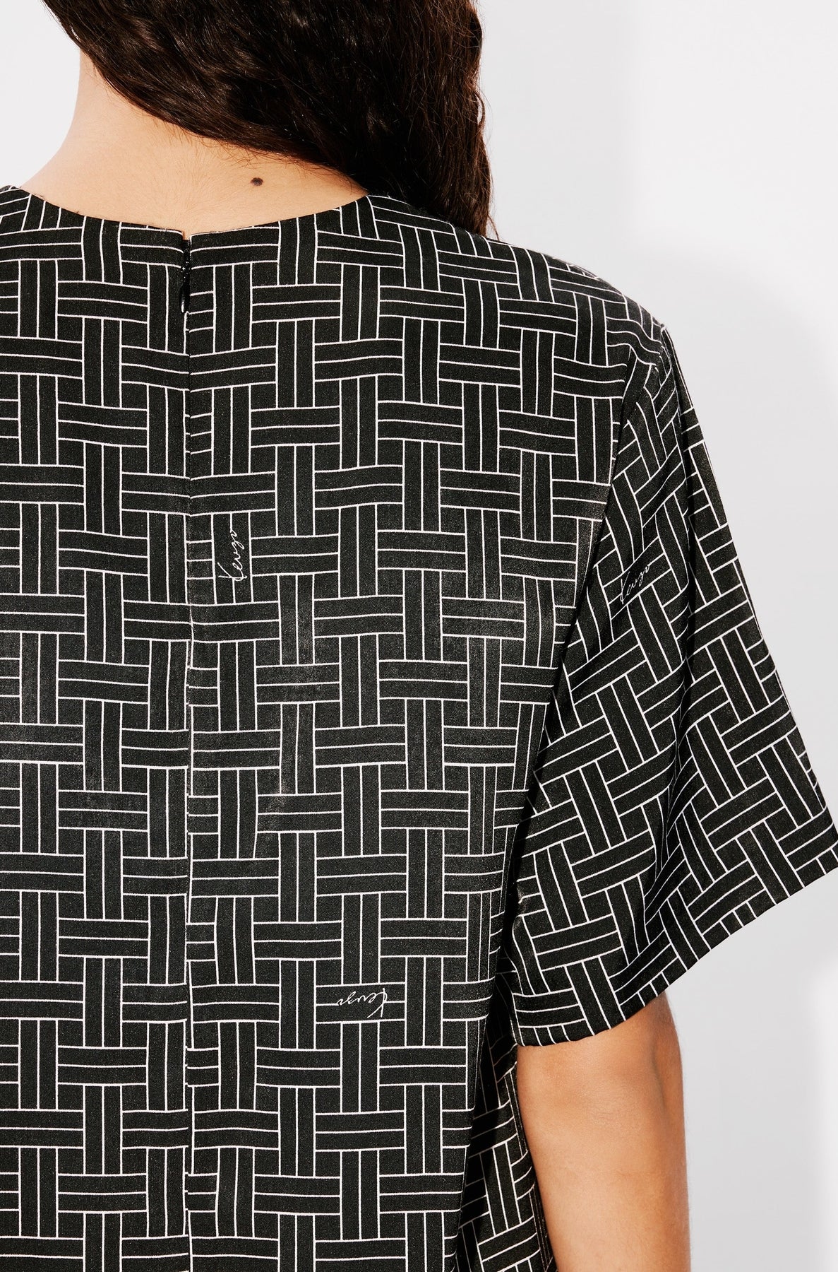 Robe T-shirt Kenzo Weave - Black
