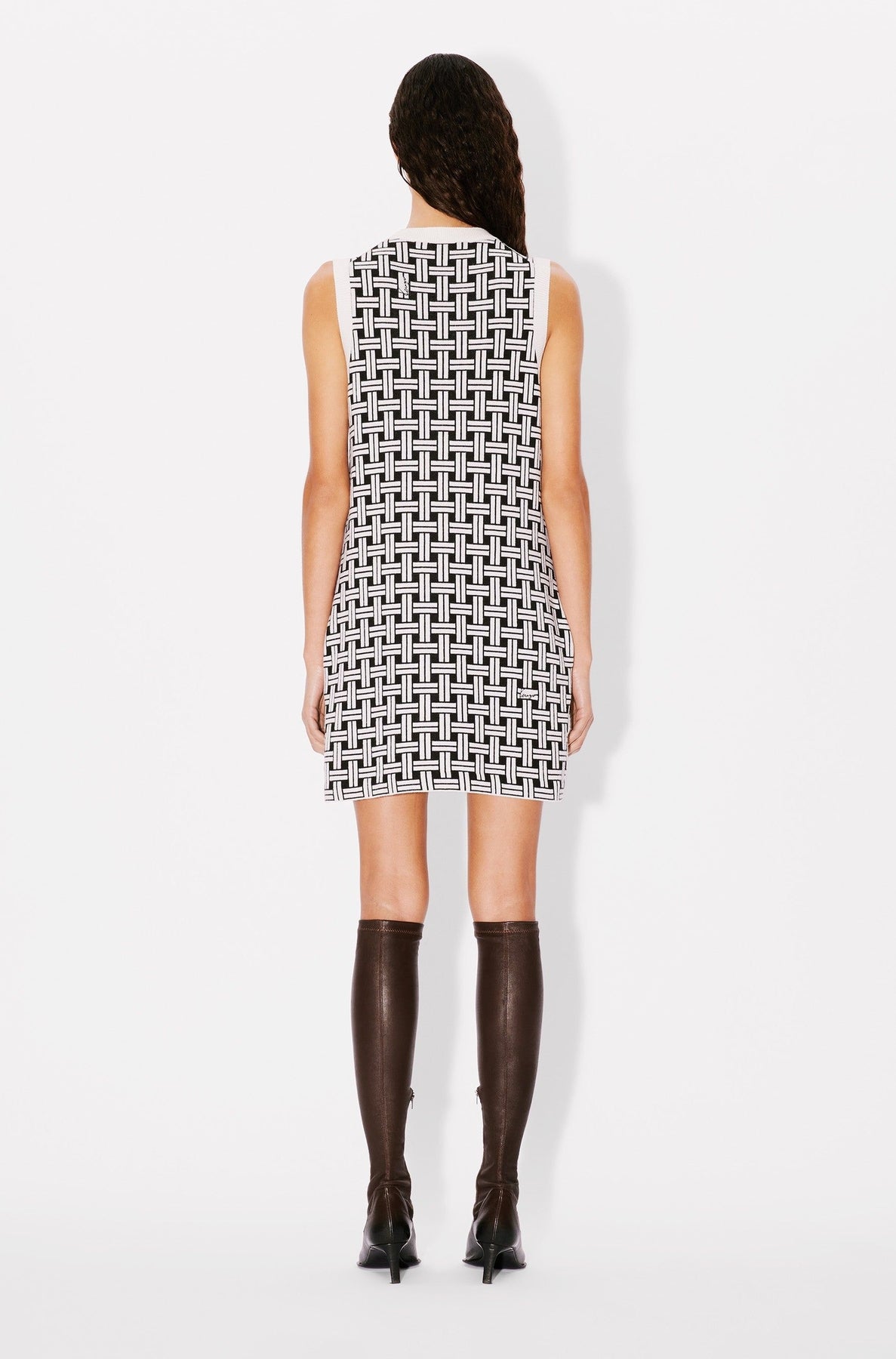 Robe Kenzo Weave en laine - Off White