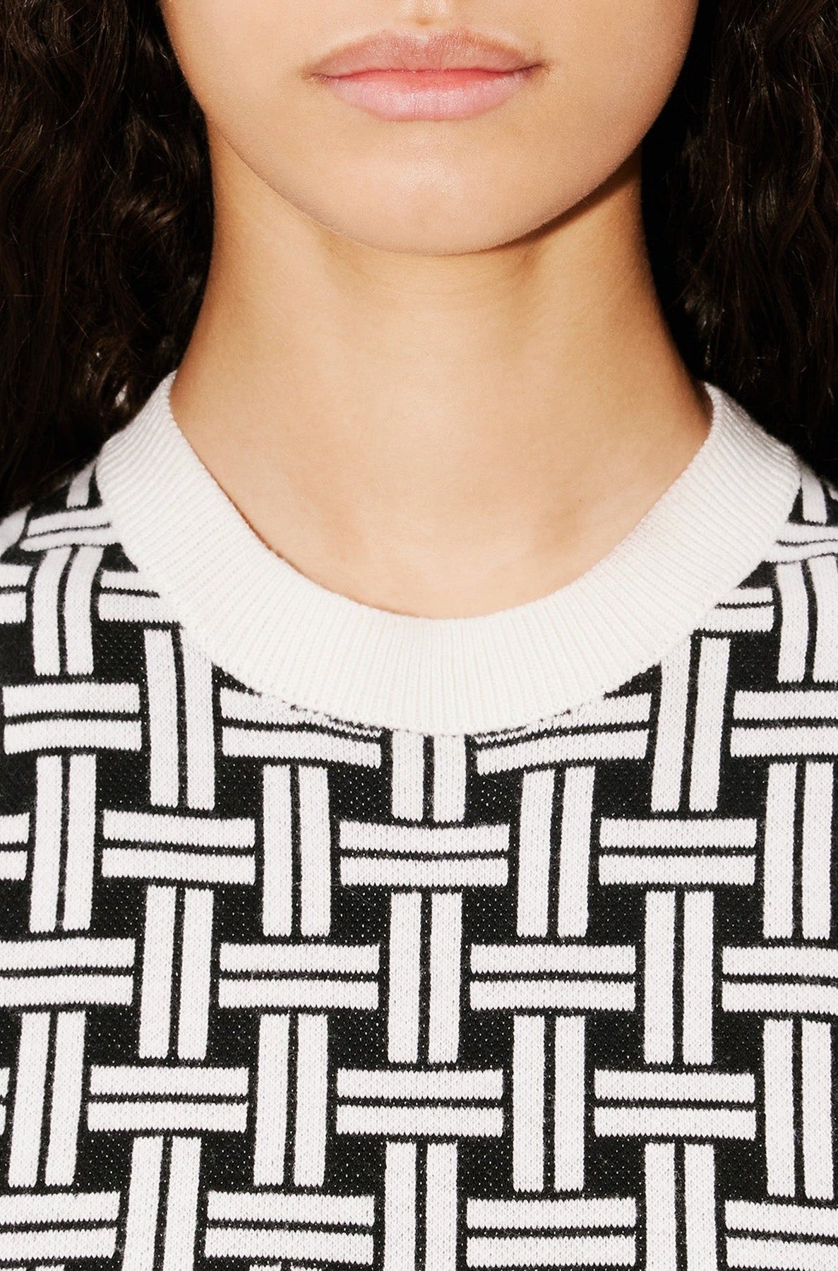 Robe Kenzo Weave en laine - Off White