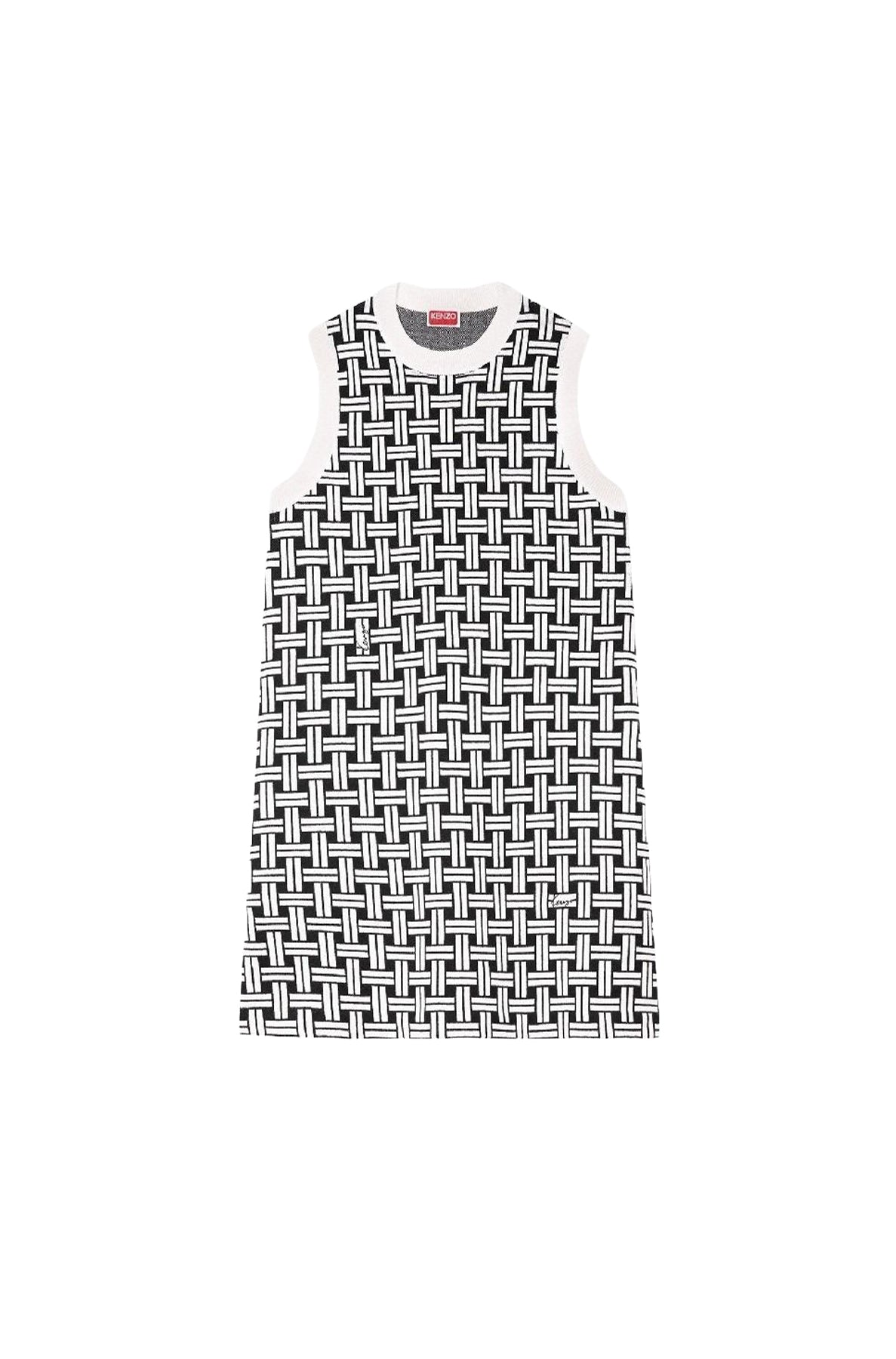 Robe Kenzo Weave en laine - Off White