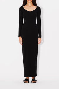 Boke Flower 2.0 embroidered long sleeve dress - Black