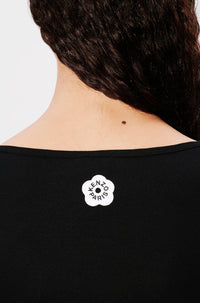 Boke Flower 2.0 embroidered long sleeve dress - Black