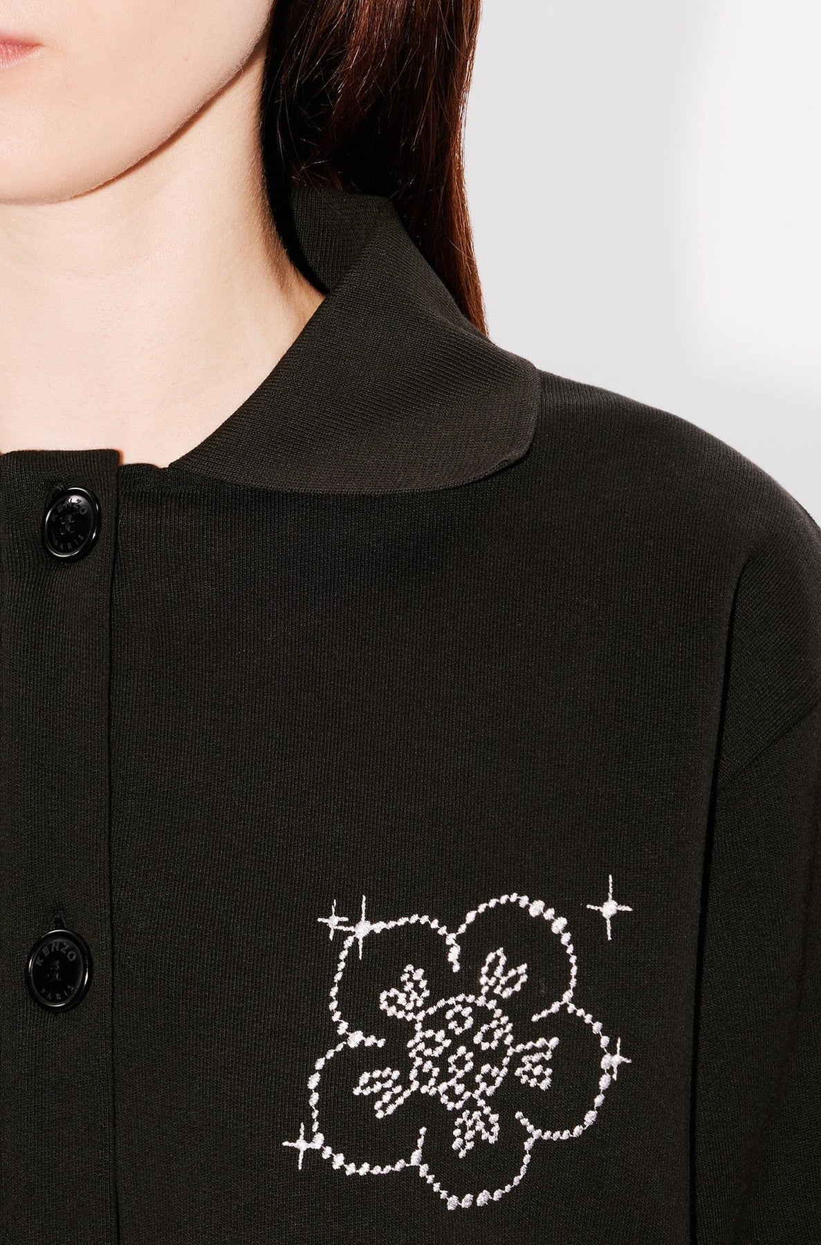 Kenzo Constellation loose embroidered cardigan - Black