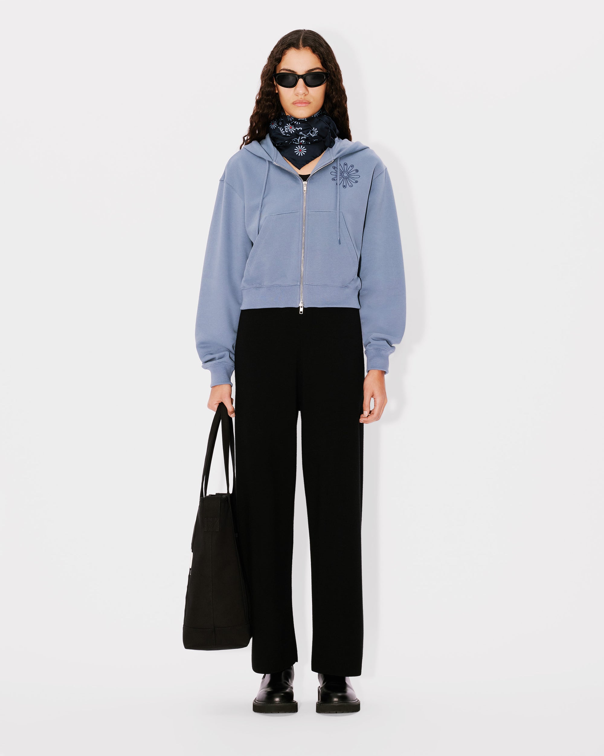 Gots Marguerite Emb Crop Zip H