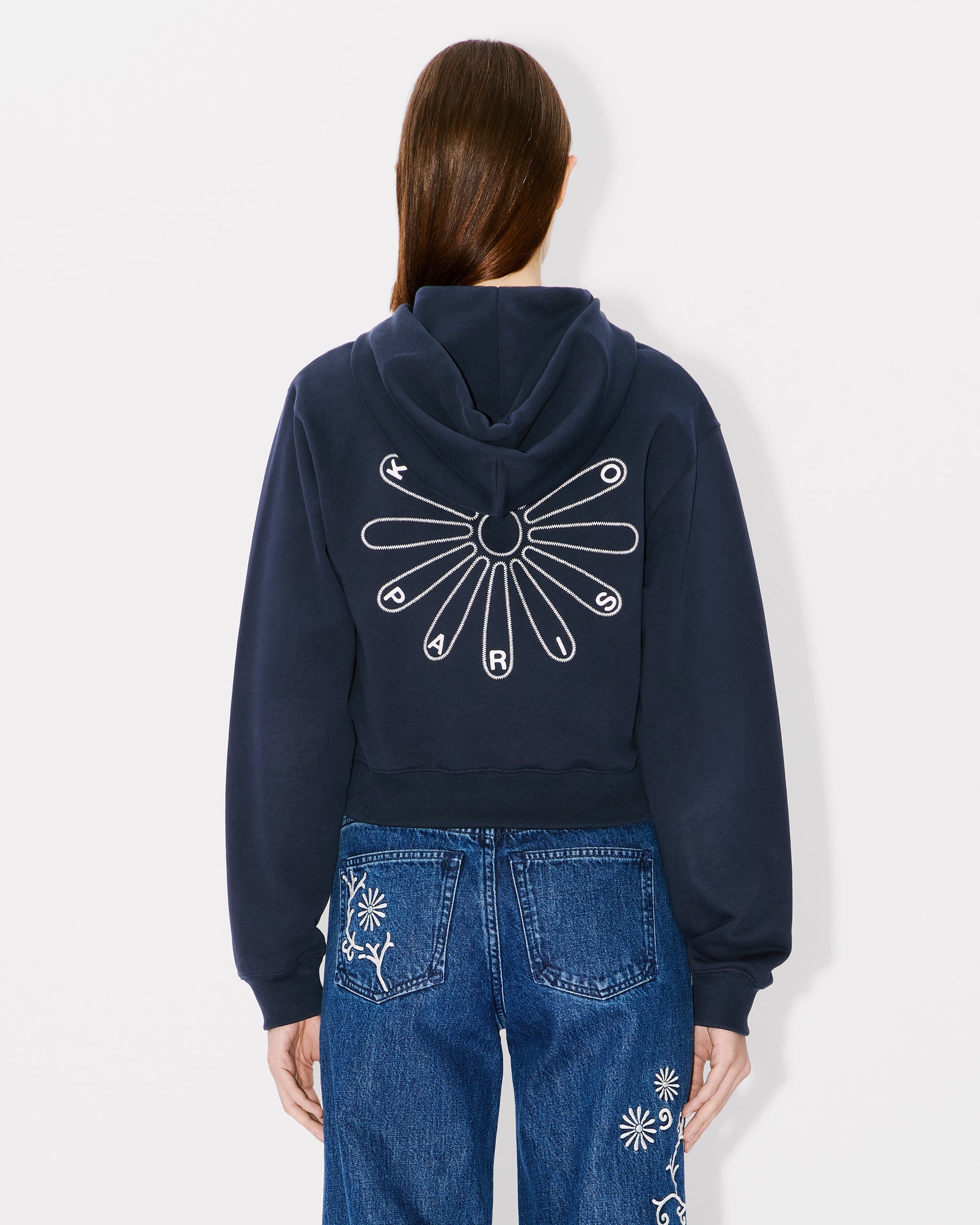 Gots Marguerite Emb Crop Zip H