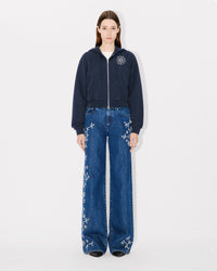 Gots Marguerite Emb Crop Zip H