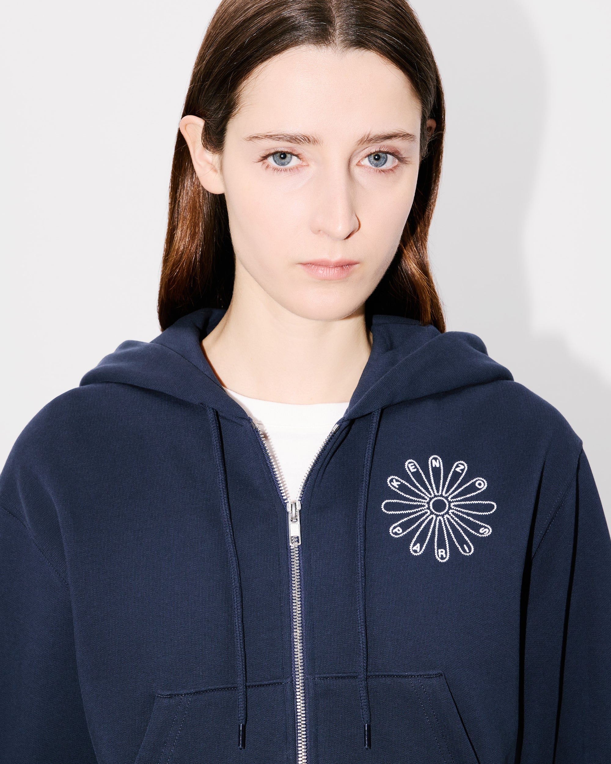 Gots Marguerite Emb Crop Zip H