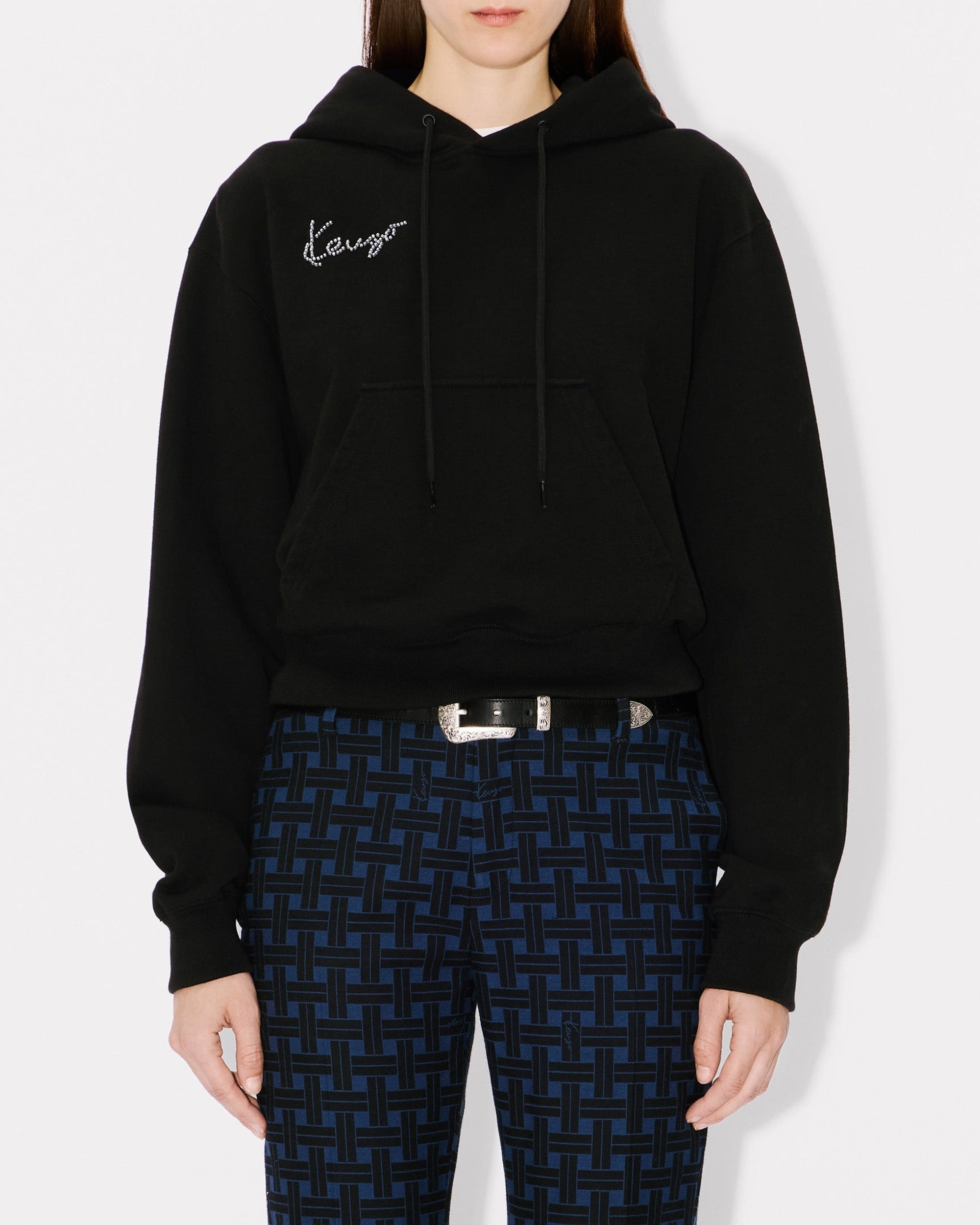Star Tiger Emb Cropped Hoodie /// LVMH