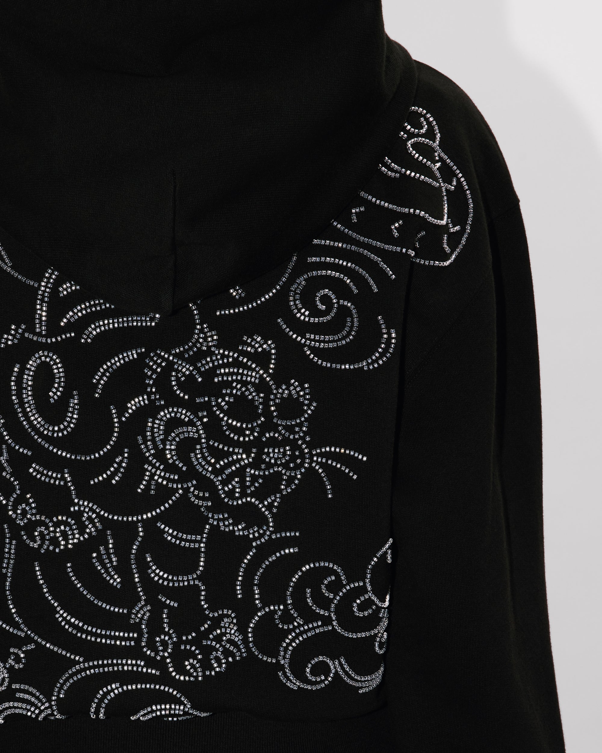 Star Tiger Emb Cropped Hoodie