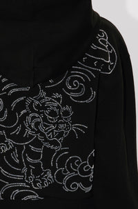 Kenzo Star Tiger embroidered hoodie - Black
