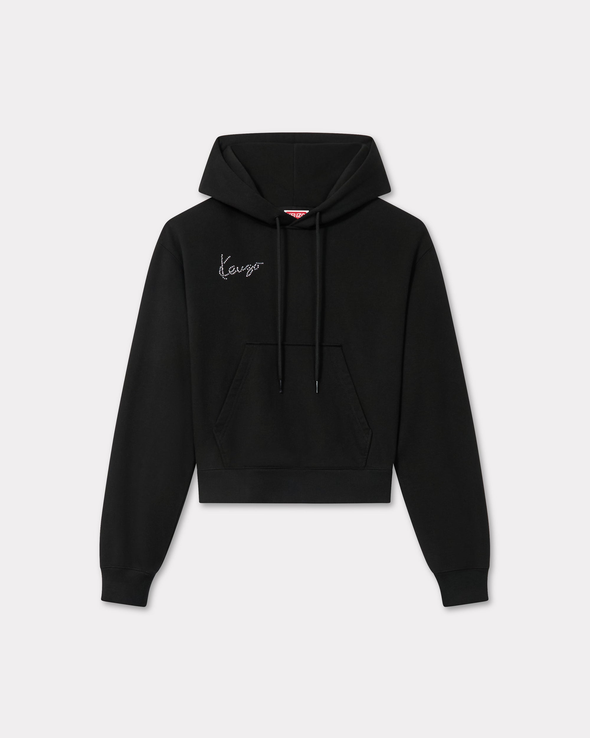 Star Tiger Emb Cropped Hoodie