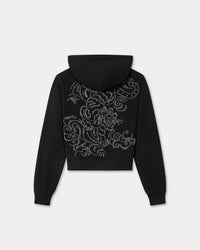 Star Tiger Emb Cropped Hoodie