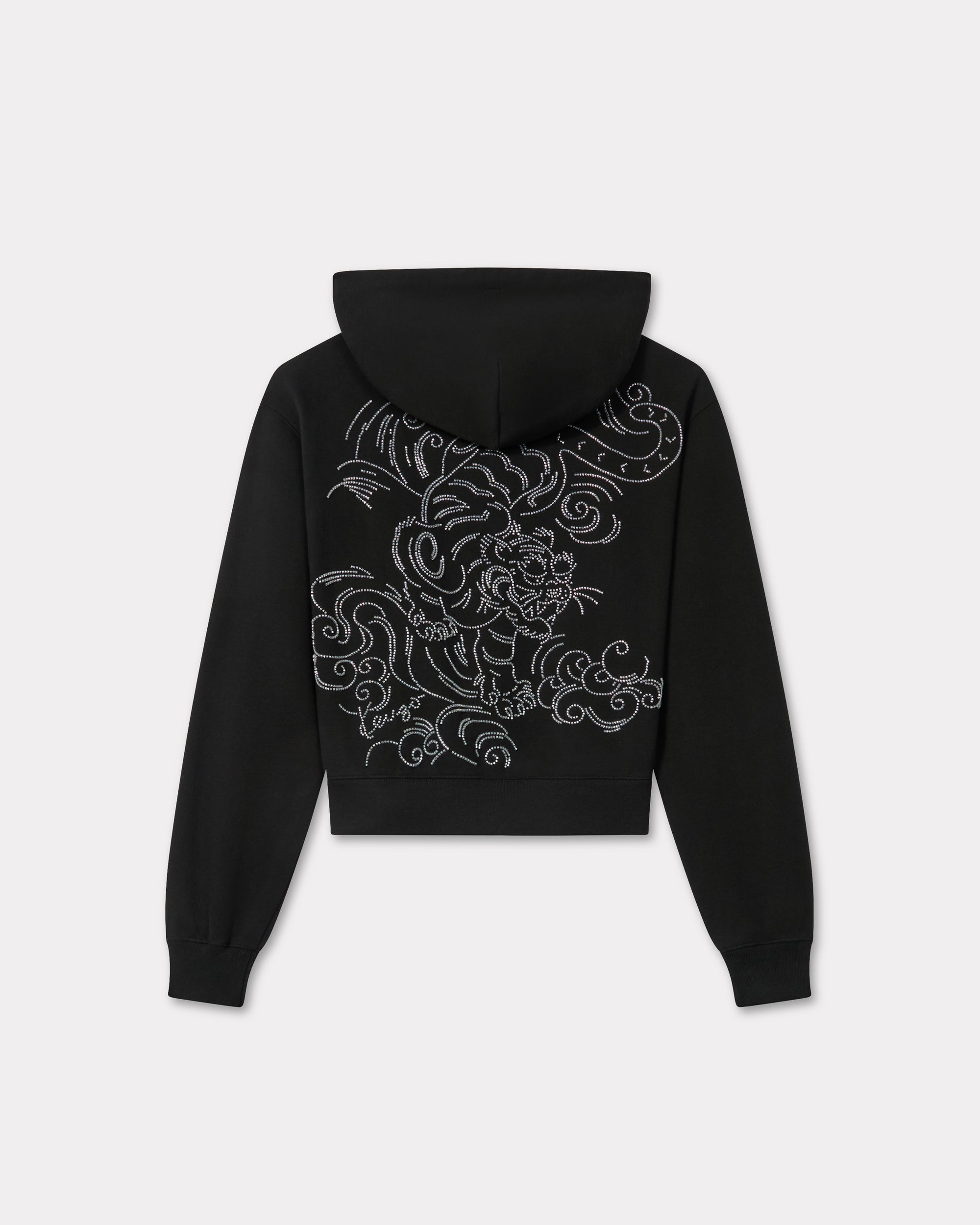 Star Tiger Emb Cropped Hoodie