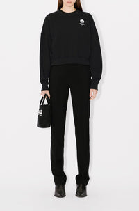 Cardigan cropped brodé Boke Flower 2.0 - Black