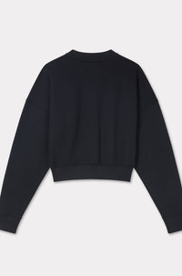 Cardigan cropped brodé Boke Flower 2.0 - Black