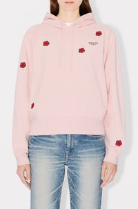 Boke Flower embroidered hoodie - Faded Pink