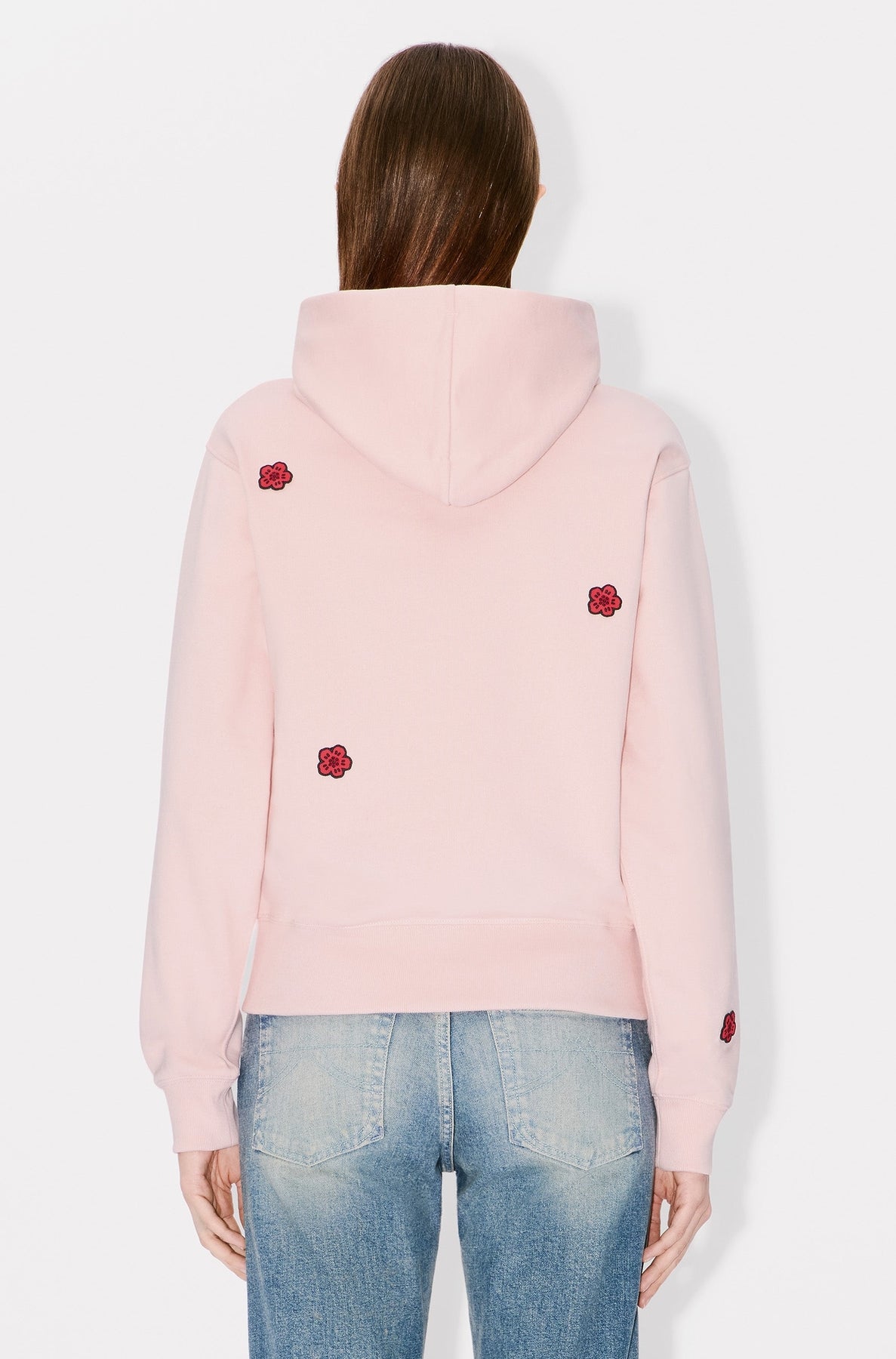 Boke Flower embroidered hoodie - Faded Pink