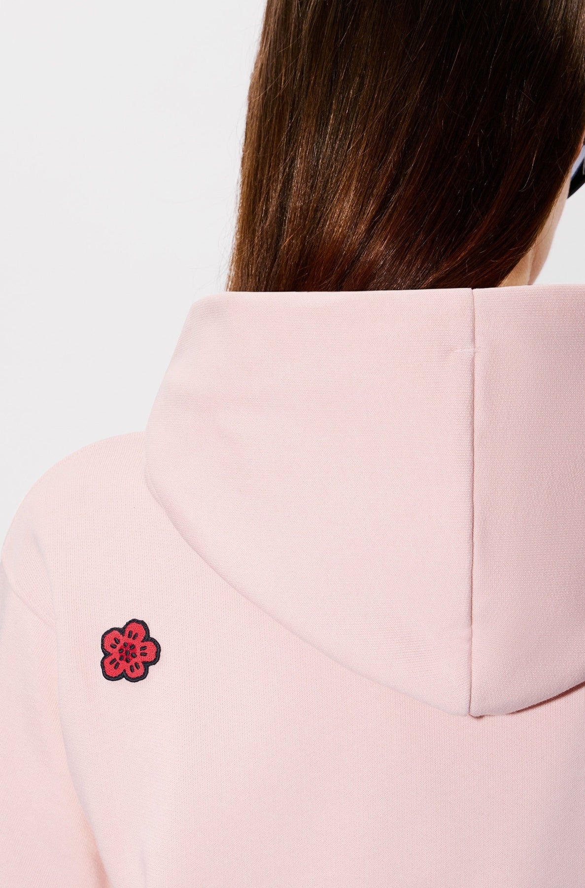 Boke Flower embroidered hoodie - Faded Pink