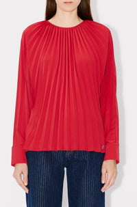 Sunray pleated blouse - Cherry