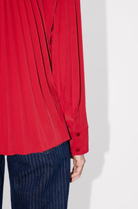 Sunray pleated blouse - Cherry