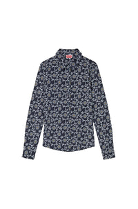 Chemise imprimée en all-over Kenzo Marguerite - Blue Black