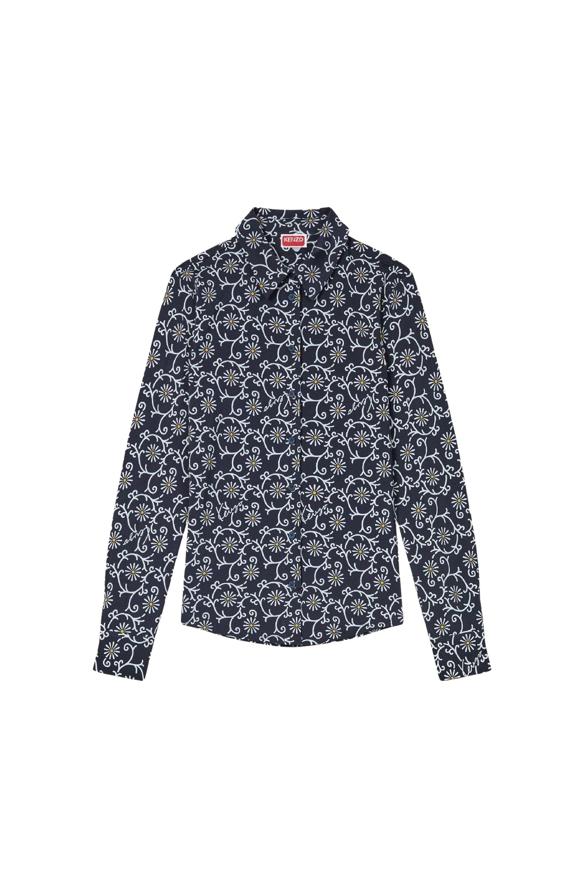 Chemise imprimée en all-over Kenzo Marguerite - Blue Black