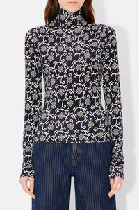 Kenzo Marguerite turtleneck jumper - Blue Black