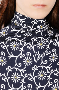 Kenzo Marguerite turtleneck jumper - Blue Black