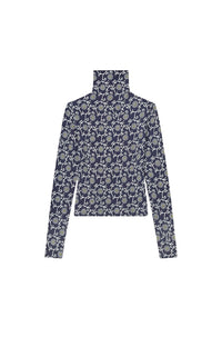 Kenzo Marguerite turtleneck jumper - Blue Black