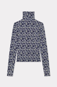 Kenzo Marguerite turtleneck jumper - Blue Black
