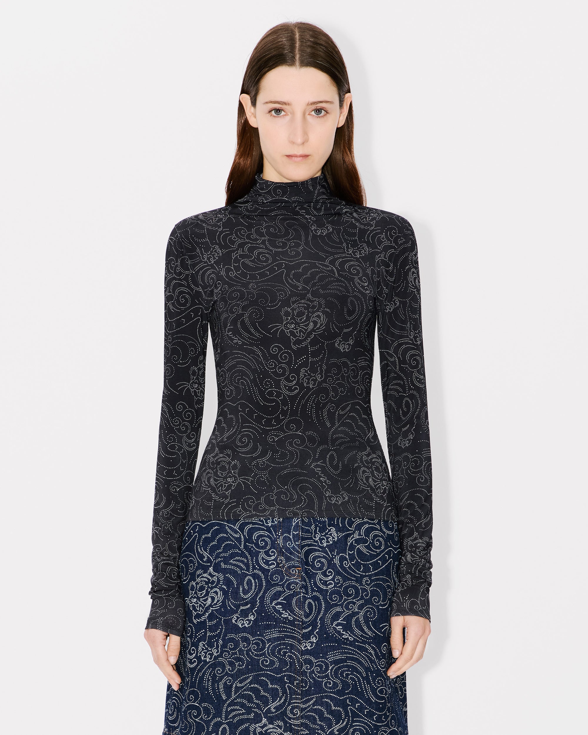 Star Tiger Allover Turtle Neck