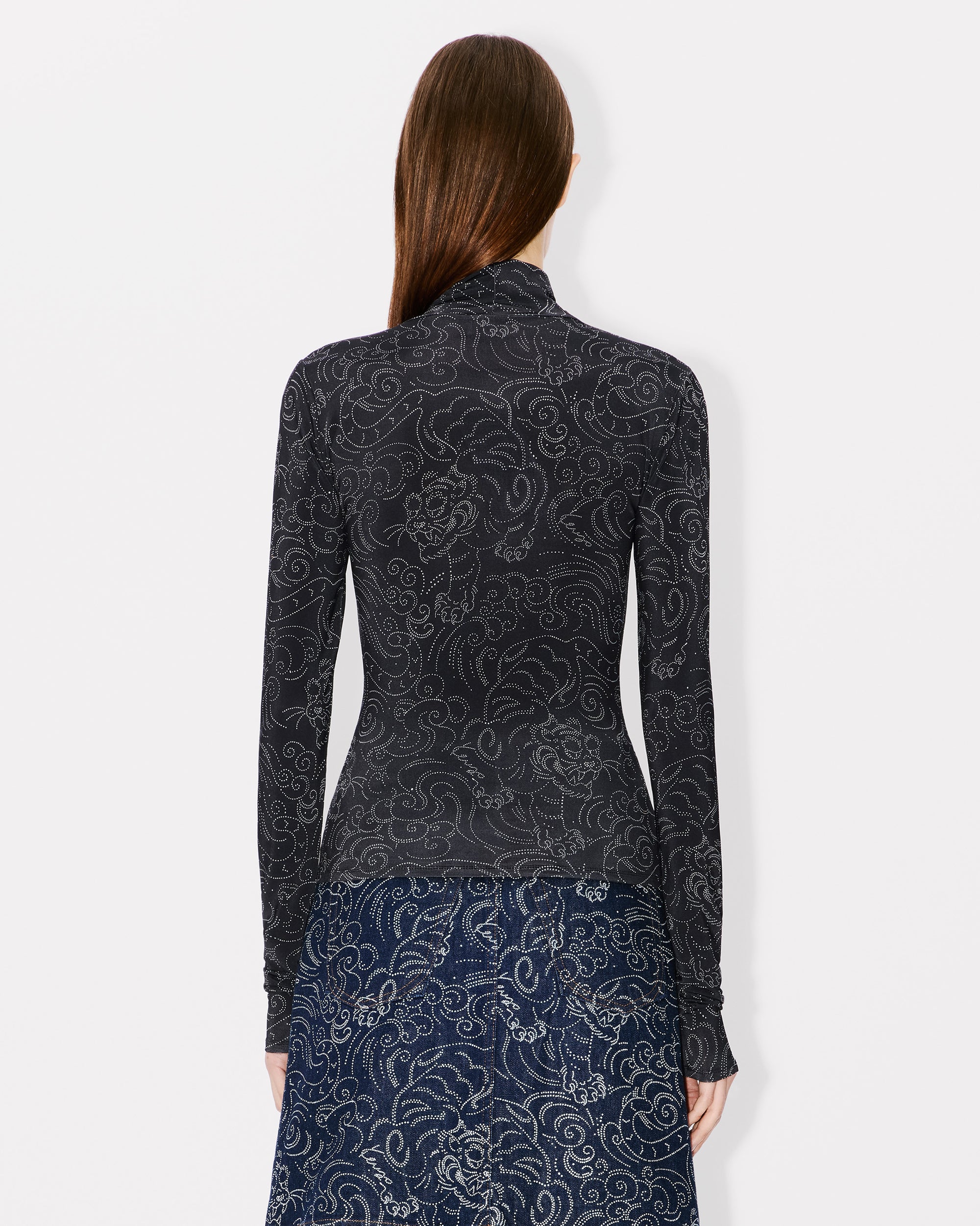 Star Tiger Allover Turtle Neck