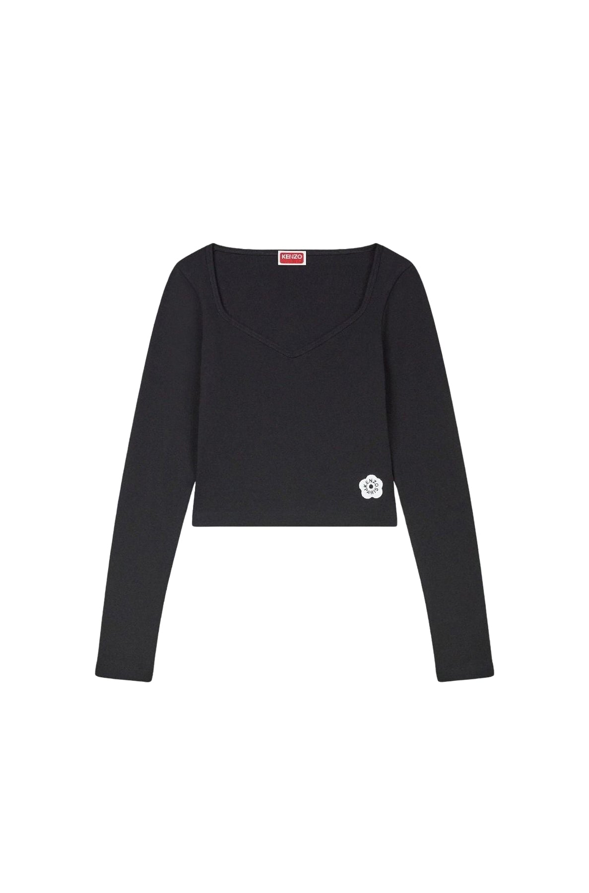 Boke Flower 2.0 embroidered long-sleeved T-shirt - Black