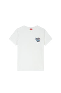 T-shirt brodé Kenzo Jungle Heart - Off White