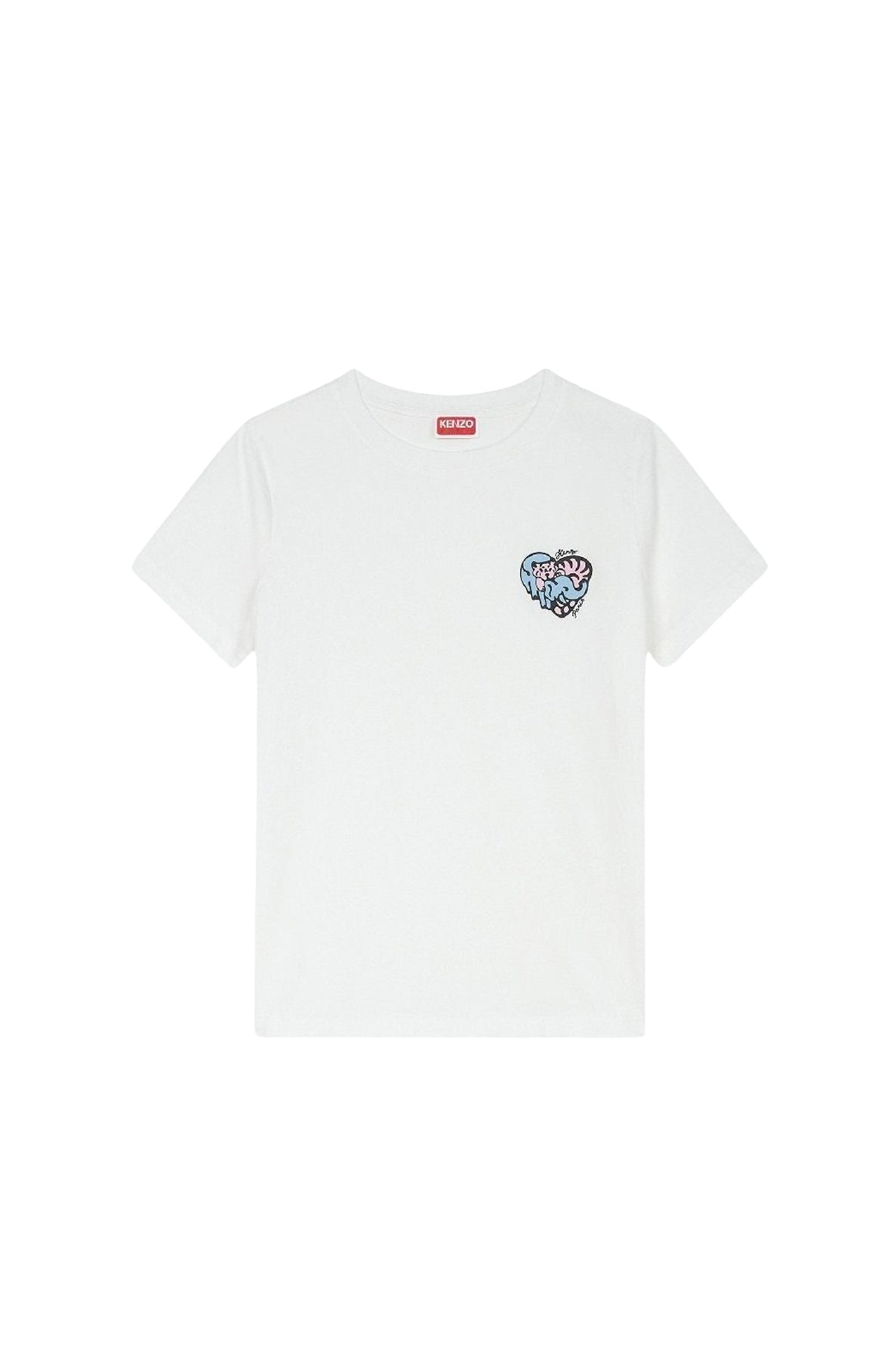 T-shirt brodé Kenzo Jungle Heart - Off White