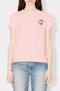 Embroidered T-shirt Kenzo Jungle Heart - Faded Pink