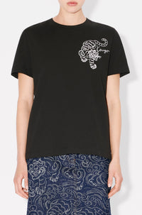 T-shirt loose brodé Kenzo Star Tiger - Black