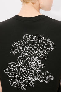 T-shirt loose brodé Kenzo Star Tiger - Black