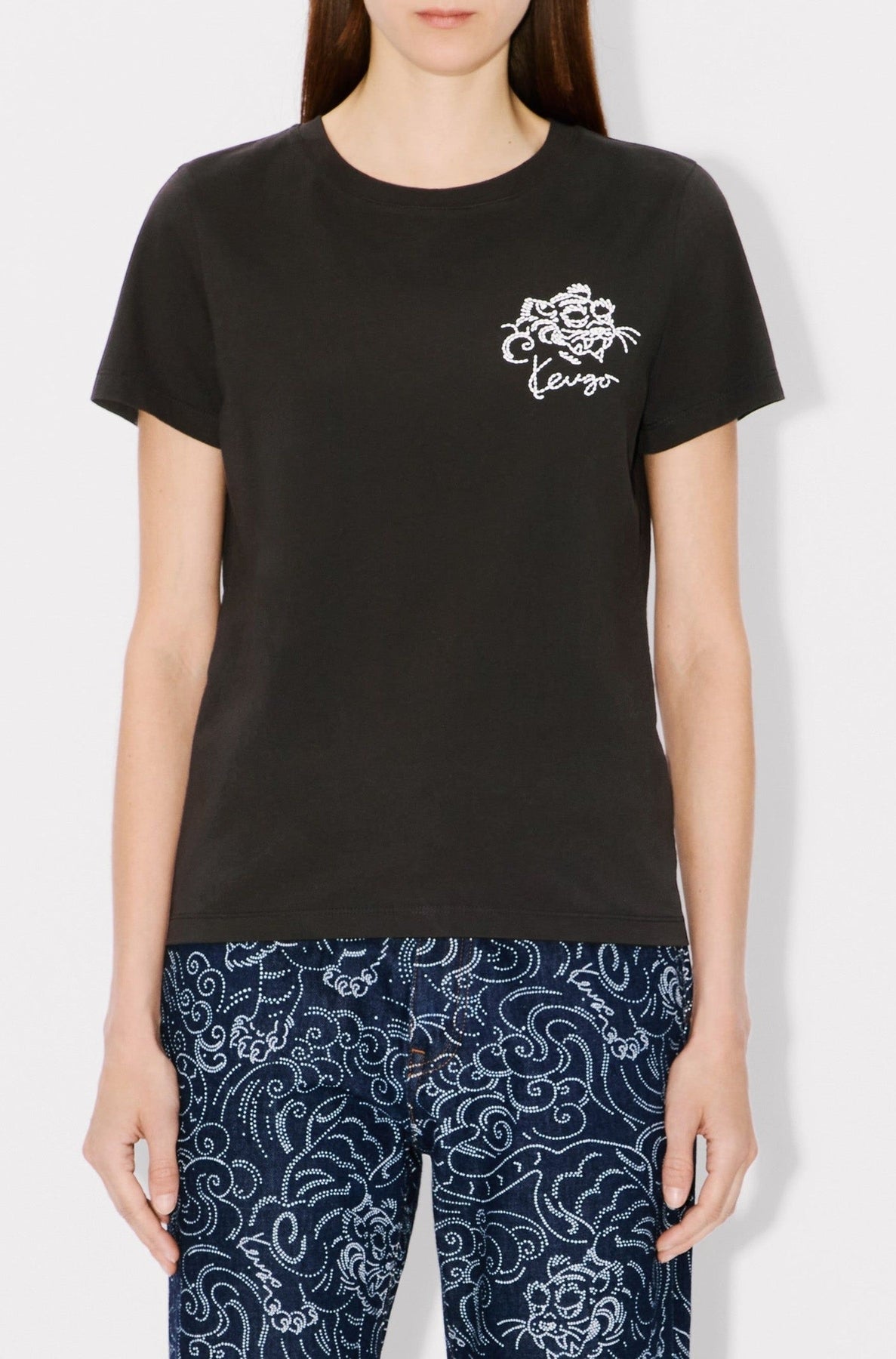 T-shirt brodé Kenzo Star Tiger - Black